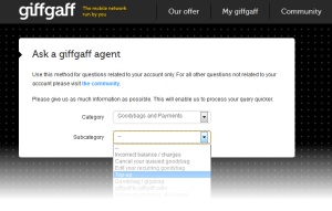 giffgaff Customer Support: Ask an Agent Form
