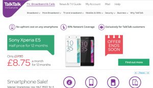TalkTalk Website 2016