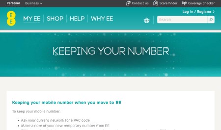 EE PAC Code: Keep Your Number When Changing Networks