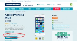 Carphone Warehouse SIM-Free iPhone Locking