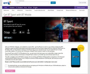 BT Mobile - Adding BT Sport