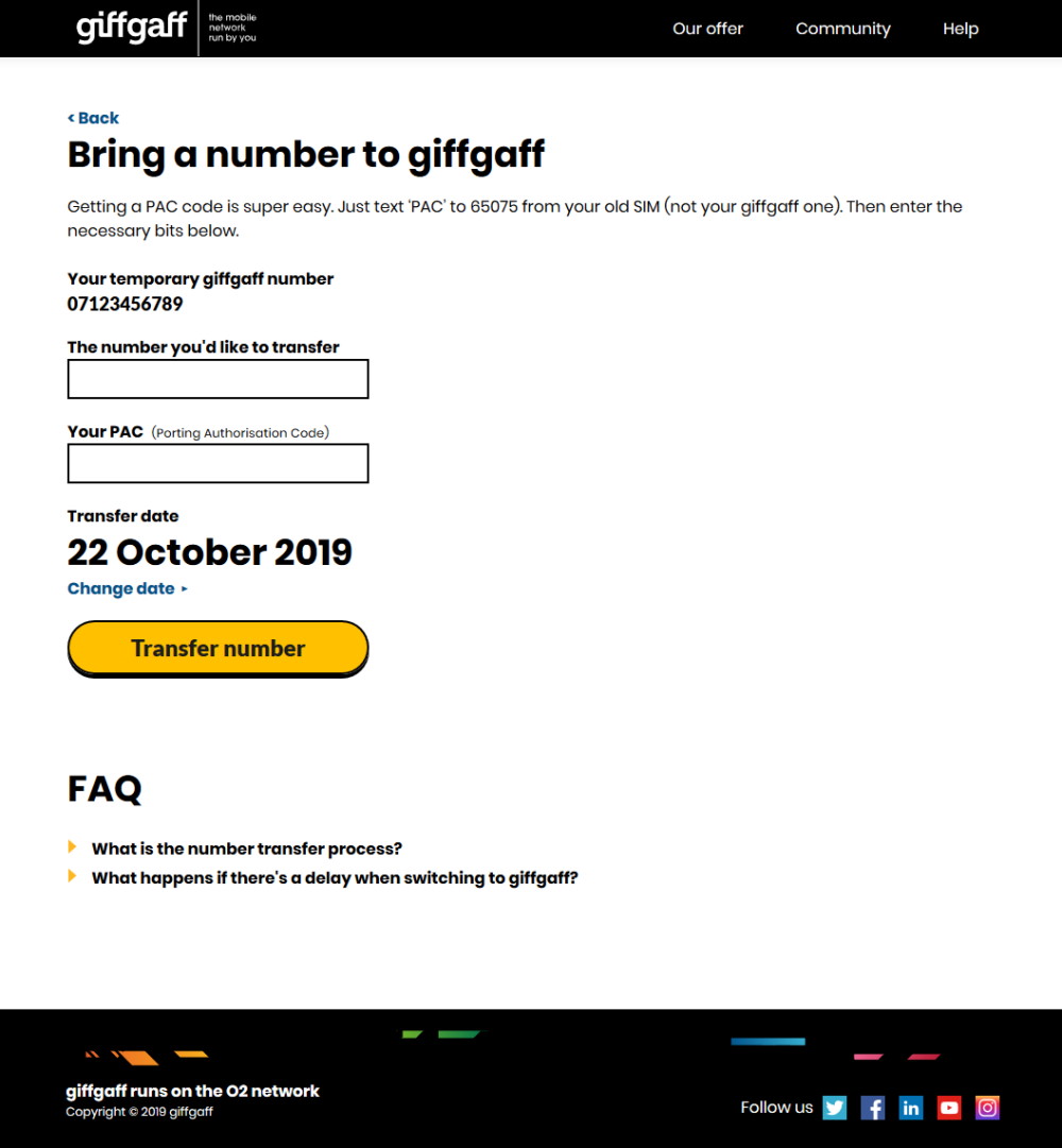 Giffgaff Pac Code Keep Your Number When Changing Networks