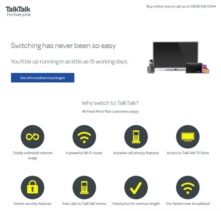 TalkTalk Fibre 35, Fibre 65 & Ultrafast Broadband Plans Compared