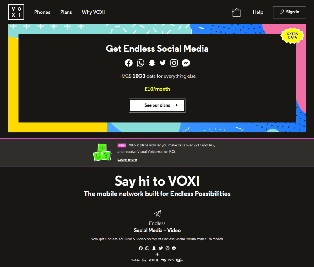 VOXI Mobile SIM Only Deals 12GB Data For £10 & 20GB Data For £15