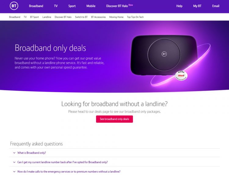 BT Broadband Without A Landline How It Works & BT Home Phone Plans