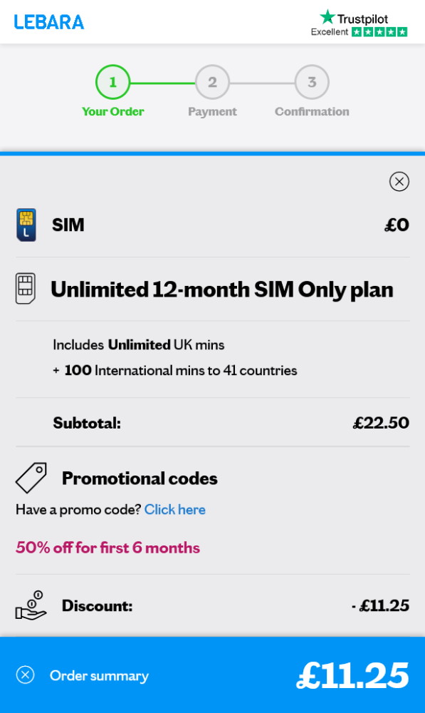Lebara Mobile Unlimited Data Plans £11.25/Month With Vodafone 5G