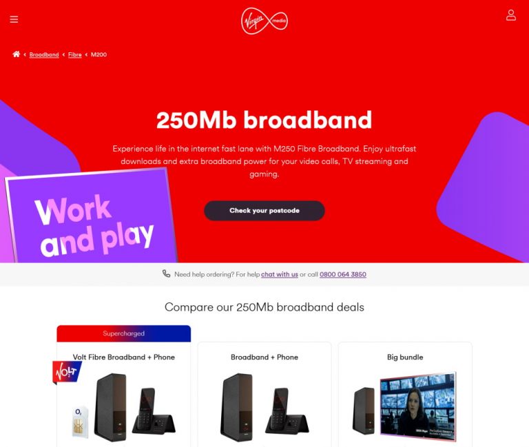 Virgin Media M250 Fibre Broadband Review 264Mb Avg Download Speed