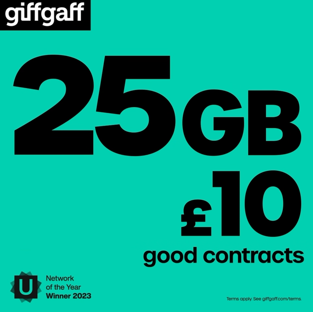 Giffgaff SIM Only Plans: Flexible Goodybag Deals With O2 Coverage