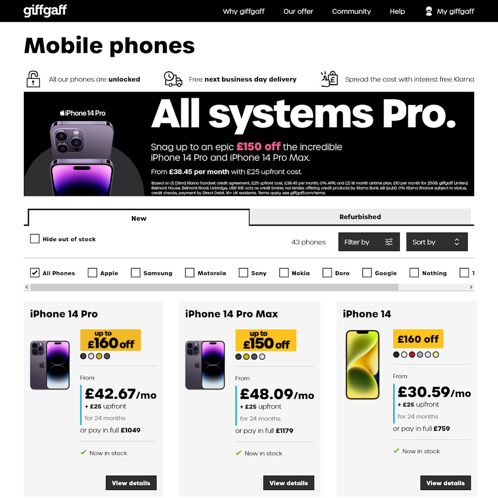 Giffgaff Mobile Phone Deals: With Interest-Free Payments & Flexible Plans